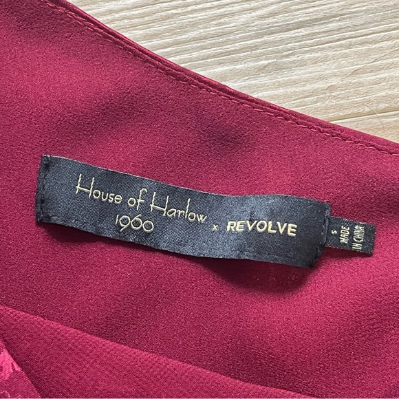 House of Harlow x Revolve Serena Red Cheetah Print One Shoulder Body Suit Size S - Picture 6 of 9